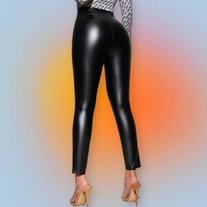 Faux Leather Cropped Stretch High Waist Skinnys - Petite L (8/10) NEW in Package